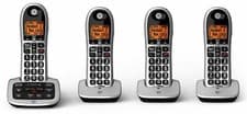 Image of BT Big Button Telephone with Answer Machine, Quad Pack, 4600