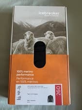 Image of Icebreaker Tech LS Crewe Merino Black Size Medium 260