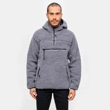 Image of Brandit Teddyfleece Pullover Fashionable Mens Winter Streetwear Anthracite