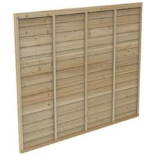 Image of 6x5ft Pressure Treated Overlap Fence Panel Garden Wood Outdoor Boundary Privacy