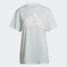 Image of adidas Women's D2M Boyfriend T-Shirt Ice Mint Green AEROREADY Gym Tee H65827