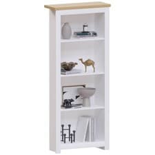 Image of 4 Tier White Oak Bookcase 60x140cm Modern Office Storage Shelf