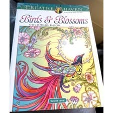 Image of Creative Haven Birds and Blossoms Coloring Book (Paperback or Softback) Adult