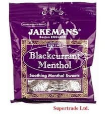 Image of Jakemans Blackcurrant Soothing Menthol Sweets Bags Lozenges - 73g X 10