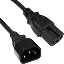 Image of HOT CONDITION Lead Power Extension Cable IEC C14 Male Plug IEC C15 Female Socket