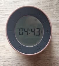 Image of Acctim Jowie Digital Alarm Clock & Night Light - PINK, H8 x W8 x D9cm 160g