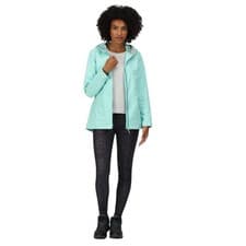 Image of Regatta Womens Hamara III Lightweight Hooded Waterproof Jacket Pink Blue