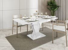Image of Extendable Dining Table 120-160 cm MASIV Modern Design Easy to Clean, Assembly