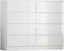 Image of FWStyle Modern 8 Drawer Chest of Drawers, 8 Drawer Cabinet No Handle Sleek