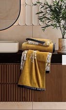 Image of Ted Baker Wisteria Bathroom Towels in Gold - Bath Towel