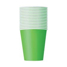 Image of Solid Colours 9oz Disposable Paper Party Cups Tableware for Hot & Cold Drinks