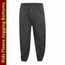 Image of KIDS UNISEX PLAIN JOGGING BOTTOMS WARM FLEECE JOGGERS 7- 13 YEARS