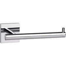 Image of Croydex Flexi-Fix Romsey Toilet Roll Holder Chrome Wall Mounted Bathroom