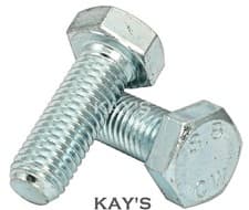 Image of M20 (20mm Ø) SET SCREWS FULLY THREADED BOLTS GRADE 8.8 HIGH TENSILE ZINC PLATED
