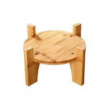 Image of Drink Dispenser Stand Round Base Wooden Supplies Beverage Dispenser Bracket