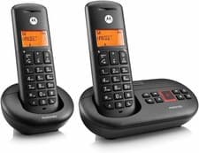 Image of Motorola Cordless Landline Home Phone Answer Machine Nuisance Call Blocking New