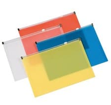 Image of Q-Connect Document Zip Wallet A4 Assorted Pack of 20 KF16552