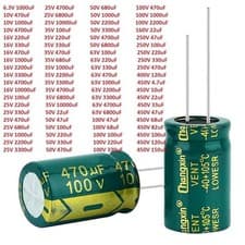 Image of 6.3V -450V High Frequency LOW ESR Radial Electrolytic Capacitors 4.7uF - 10000uF