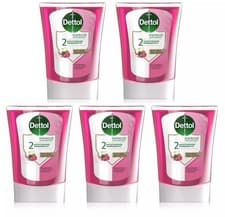 Image of 5 x 250ml Dettol No Touch Hand Wash System Refill Wild Berries & Crisp Apple