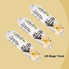 Image of 3 x Swing Bin Liners 50 Litres Tie Handle 15 Liners Per Pack Eco Recycled