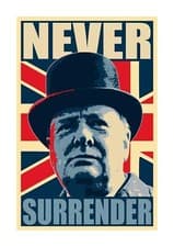 Image of Winston Churchill Never Surrender 2 British A4 war colour poster Choice of frame