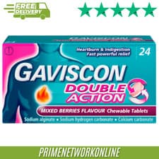Image of Gaviscon Double Action Mixed Berry – 24 Tablets 100% ORIGINAL ⭐⭐⭐⭐⭐
