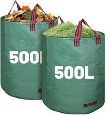 Image of 2 Pack 500L Large Garden Bag with Handles, Heavy Duty Garden Waste Bags,Reusable