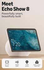 Image of Amazon Echo Show 8 (newest gen), HD 8.7", spatial audio & Alexa, Glacier White