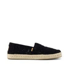 Image of Toms Women's Alpargata Rope 2.0 Espadrille 10021938 Black Crochet Lace