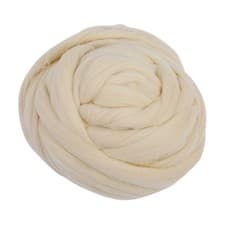 Image of _1kg Natural Environmental Pure White Warm Wool Roving Fiber (60S)