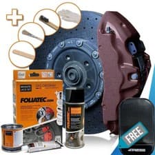 Image of Brake Caliper Foliatec FT2171 Metallic Copper High Temp Paint Lacquer Kit. +M