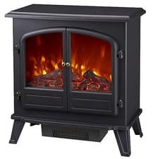 Image of Focal Point Weybourne 1850W Electric Stove Matt Black Log Flame Fire Heater Unit