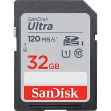 Image of SanDisk Ultra SDHC Memory Card 120MB/s Class 10 UHS-I - 32GB SDSDUN4-032G-GN6IN