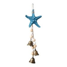 Image of Starfish Wind Chime Mediterranean Style Wind Bells Hanging Decor For Outdoor