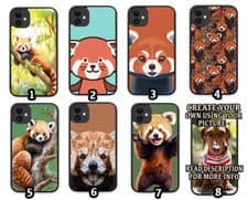 Image of Red Panda Rubber Phone Case Pandas Redpanda Face Cute Painting Design Art Gift