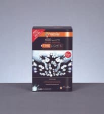 Image of Premier 400 LED Battery Operated Multi-Action Christmas Tree Lights Timer WHITE