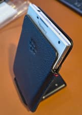 Image of Blackberry Passport Q30 - Black Leather Pouch Case