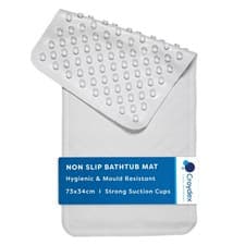 Image of Croydex Rubagrip Bath Mat Non Slip Anti Mould for Inside Bath - Slip Resistant