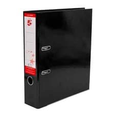 Image of 5 Star Office Lever Arch File A4 Black (Pack of 10)