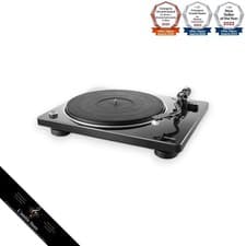 Image of Denon DP-400 Black Belt Drive Turntable DP400 Analog Record Player Stereo Phono