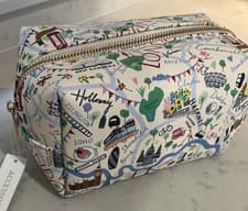 Image of BNWT ACCESSORIZE LONDON LONDON PRINT COSMETIC BAG SIZE MEDIUM