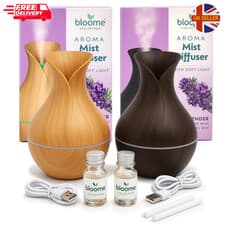 Image of 200ml USB Aroma Mist Diffuser Humidifier LED Light Lavender Oil Random Colour