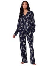 Image of Chelsea Peers Pyjama Set Womens Long Sleeve Nightwear CW3007RGRA20