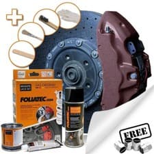 Image of COPPER Car Brake Caliper Paint Lacquer Kit Heat Resistant FOLIATEC FT2171+CP
