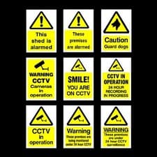 Image of CCTV Security Camera Plastic Sign, Sticker - All Materials & Sizes - Your Design