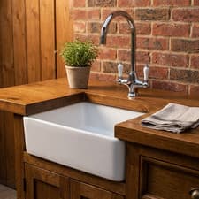 Image of Small Ceramic Belfast Butler Kitchen Sink Ideal for Utility Room Air B&B Studio