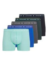 Image of Jack & Jones Jacron 5 Pack Cotton Stretch Trunks - Lapis Blue