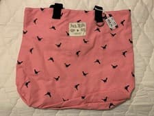 Image of BNWT Jack Wills Pink Cotton Tote Bag Fully Lined Zip Pocket