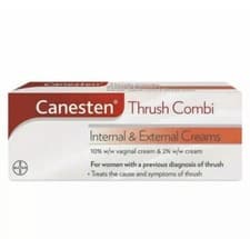 Image of Canesten Thrush Combi Internal and External Vaginal Creams Thrush Treatment