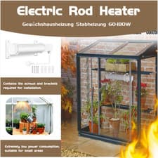 Image of Tubular Heater Low Energy Built-In Thermostat for Home/Greenhouse/Bathroom IP55